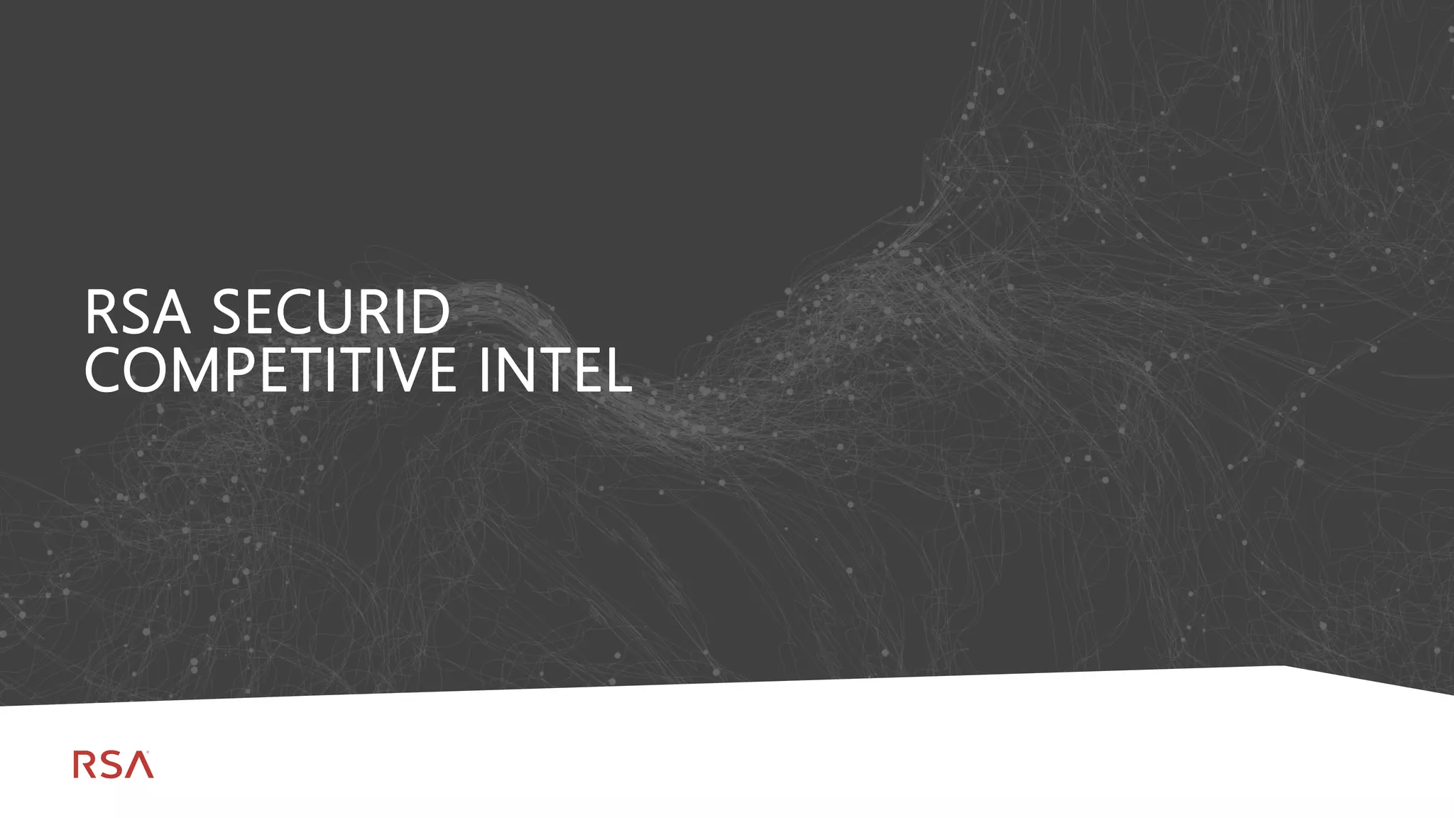 123
Dell Customer Communication - Confidential
RSA SECURID
COMPETITIVE INTEL
 