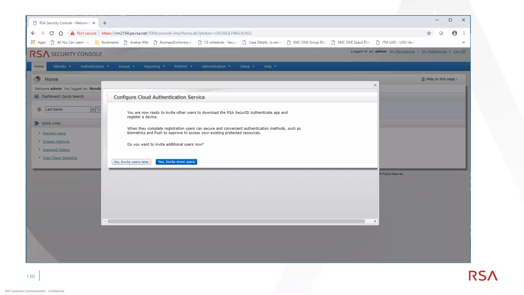 150
Dell Customer Communication - Confidential
 