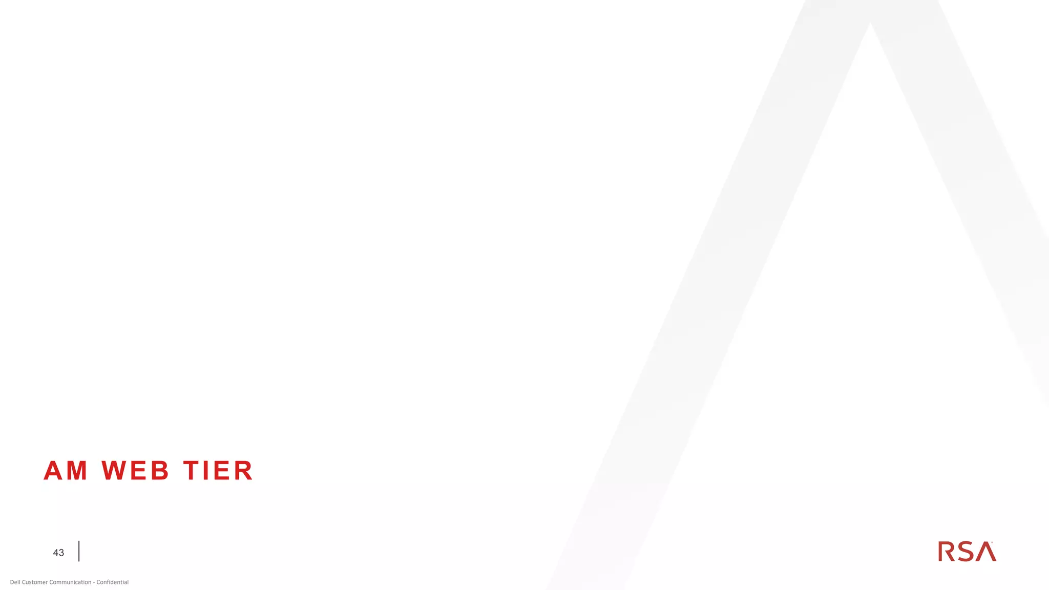 43
Dell Customer Communication - Confidential
AM WEB TIER
 