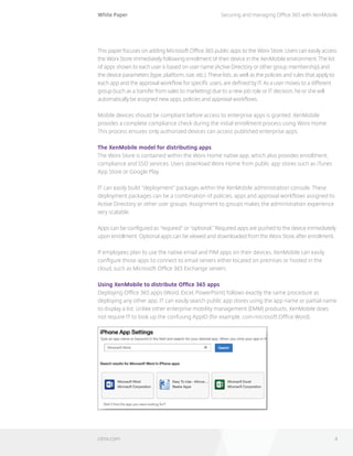 Securing and Managing Offce 365 with XenMobile | PDF