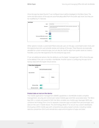 Securing and Managing Offce 365 with XenMobile | PDF