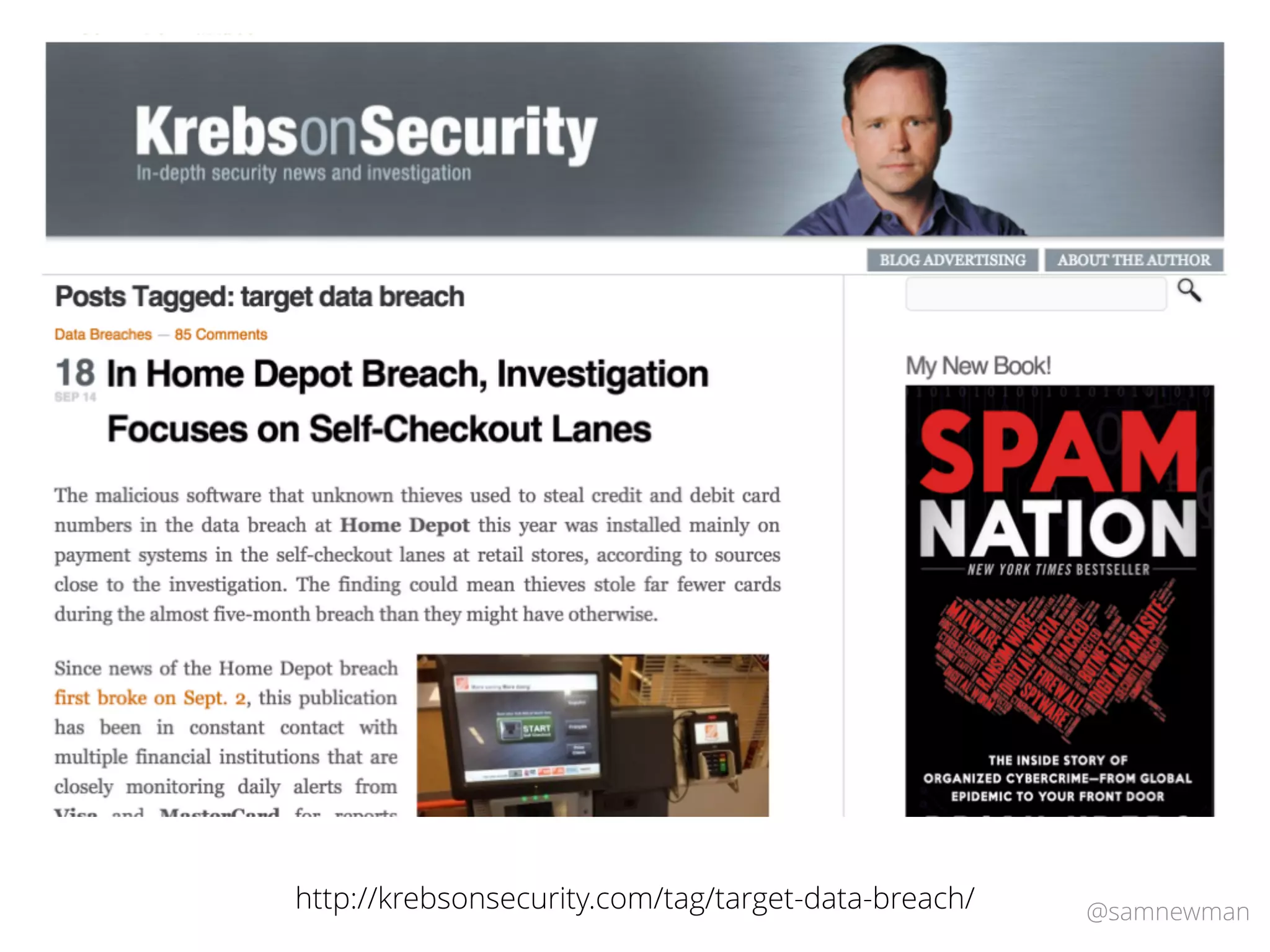 @samnewmanhttp://krebsonsecurity.com/tag/target-data-breach/
 