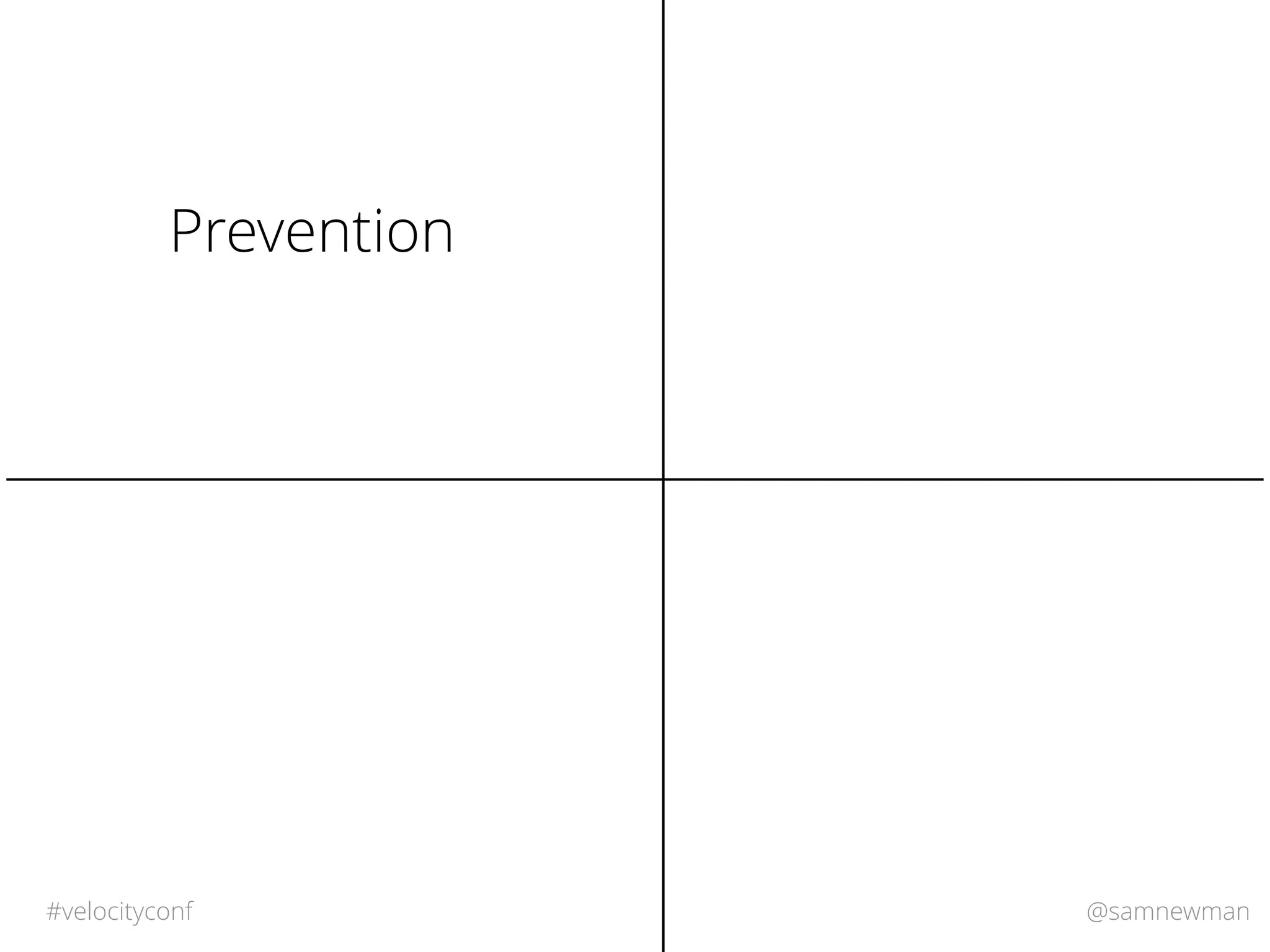 @samnewman#velocityconf
Prevention
 