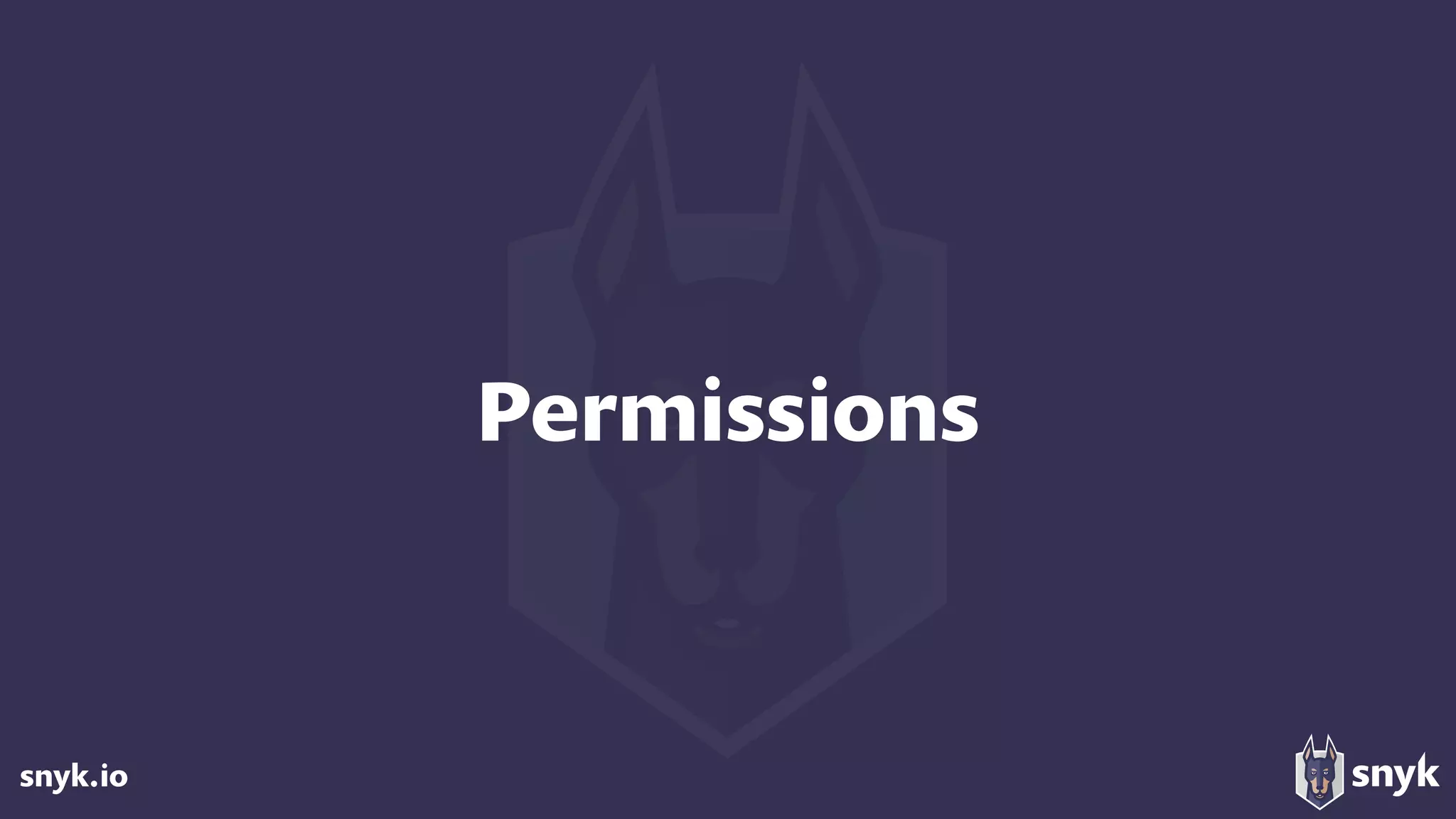 snyk.io
Permissions
 