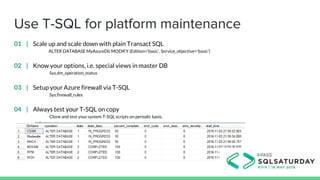 Securing and maintaining azure sql | PPT