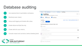 Securing and maintaining azure sql | PPT