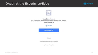 All contents © MuleSoft Inc.
OAuth at the Experience/Edge
11
 