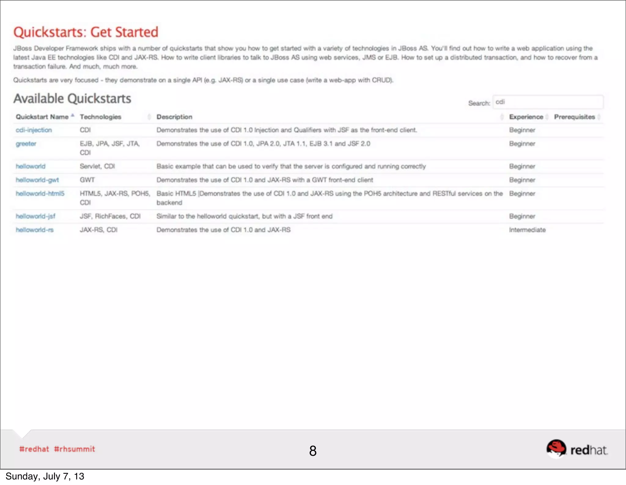 8
Sunday, July 7, 13
 