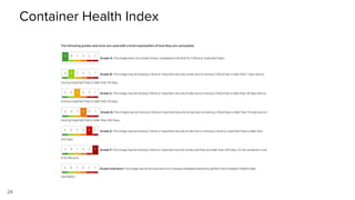 24
Container Health Index
https://access.redhat.com/articles/2803031
 