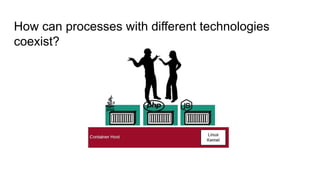How can processes with different technologies
coexist?
 