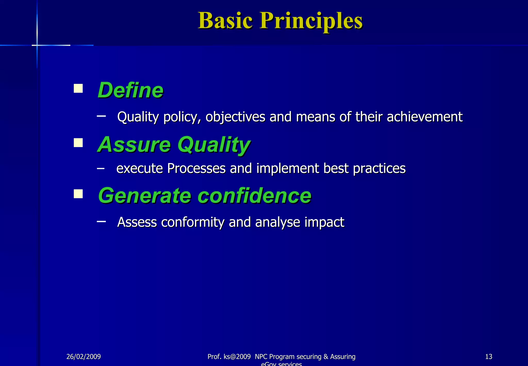 Securing & Asuring E Governance Services