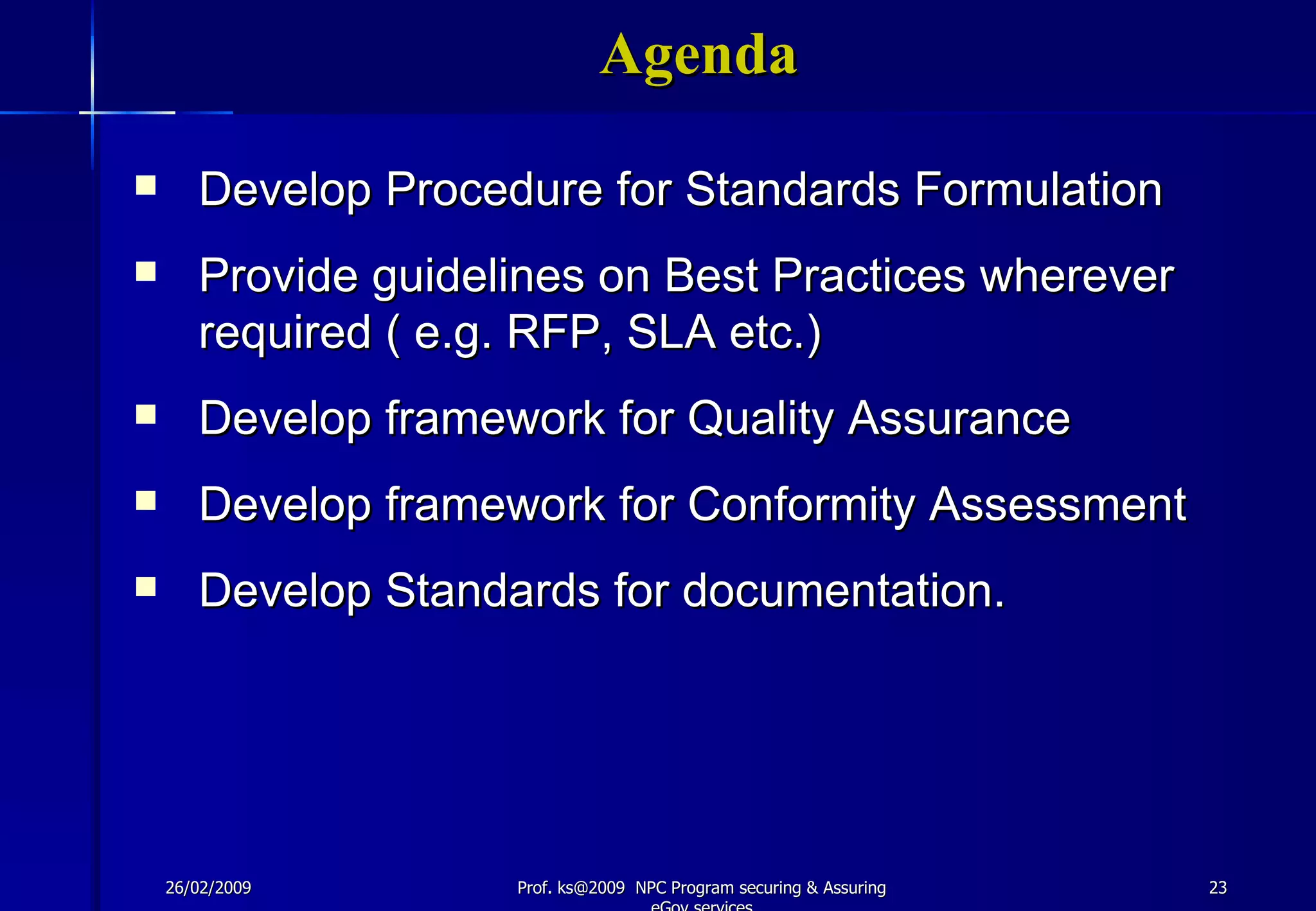 Securing & Asuring E Governance Services