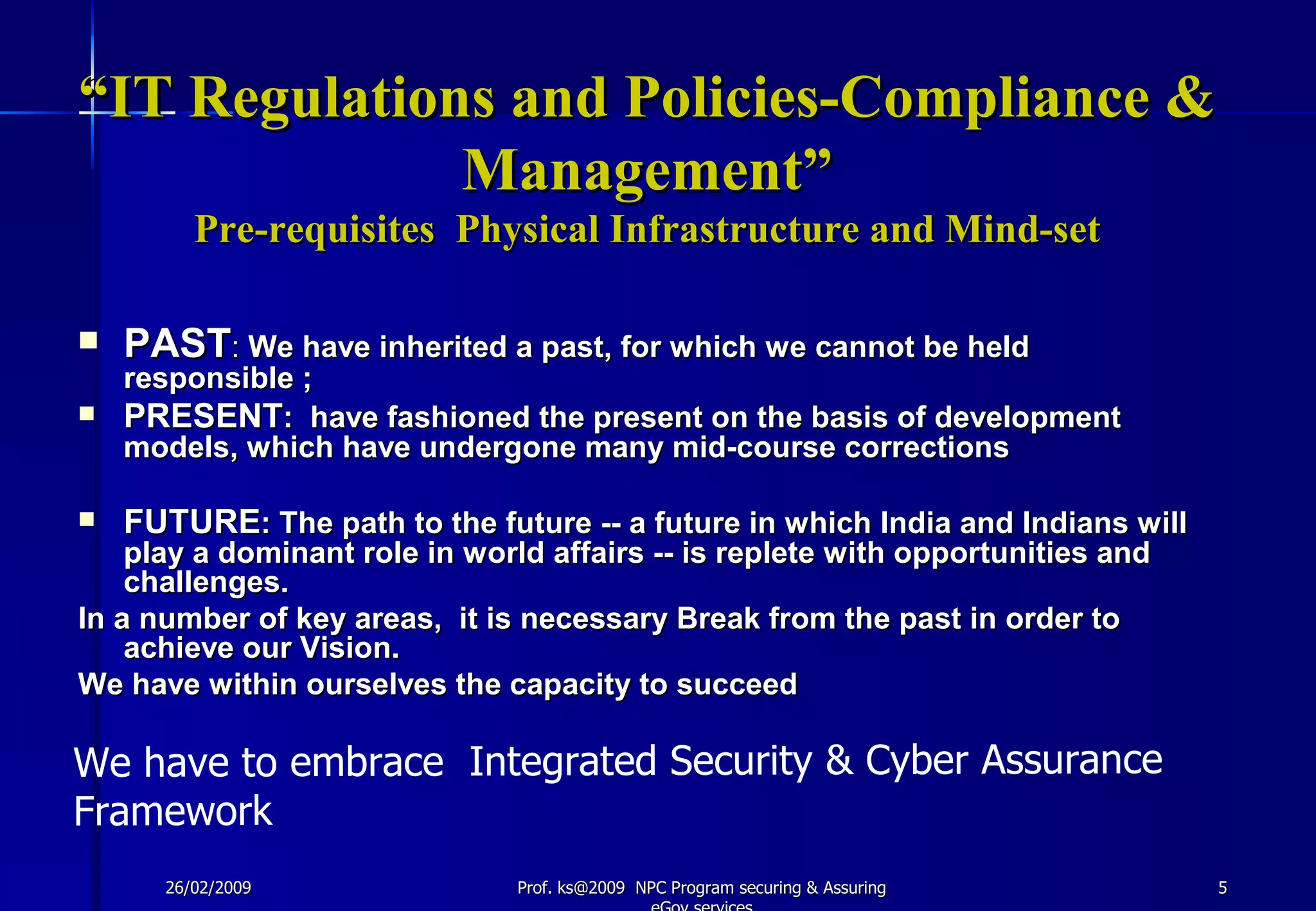 Securing & Asuring E Governance Services