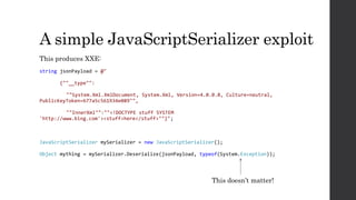 BlueHat v17 || Dangerous Contents - Securing .Net Deserialization | PPTX