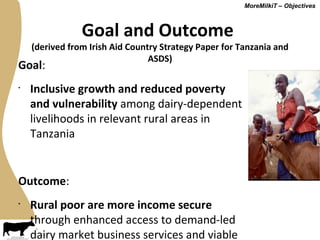 Securing more income for the marginalized in Tanzania through dairy market hubs