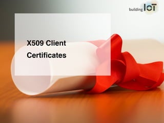 X509 Client
Certificates
 