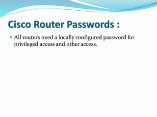 Securing network devices | PPTX