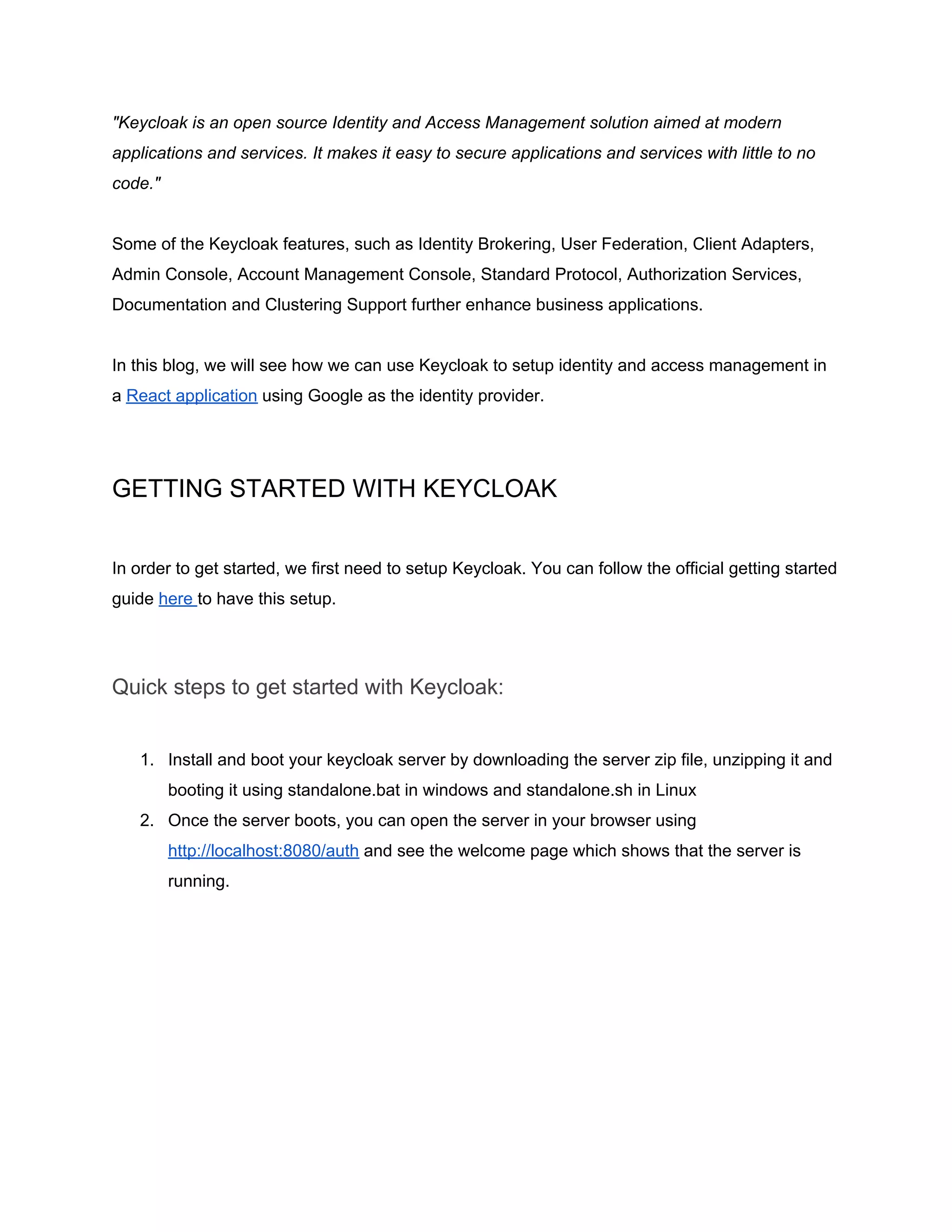 A Detailed Guide to Securing React applications with Keycloak ...