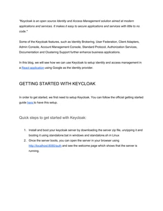 A Detailed Guide to Securing React applications with Keycloak ...