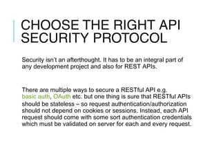 Securing RESTful API | PPT