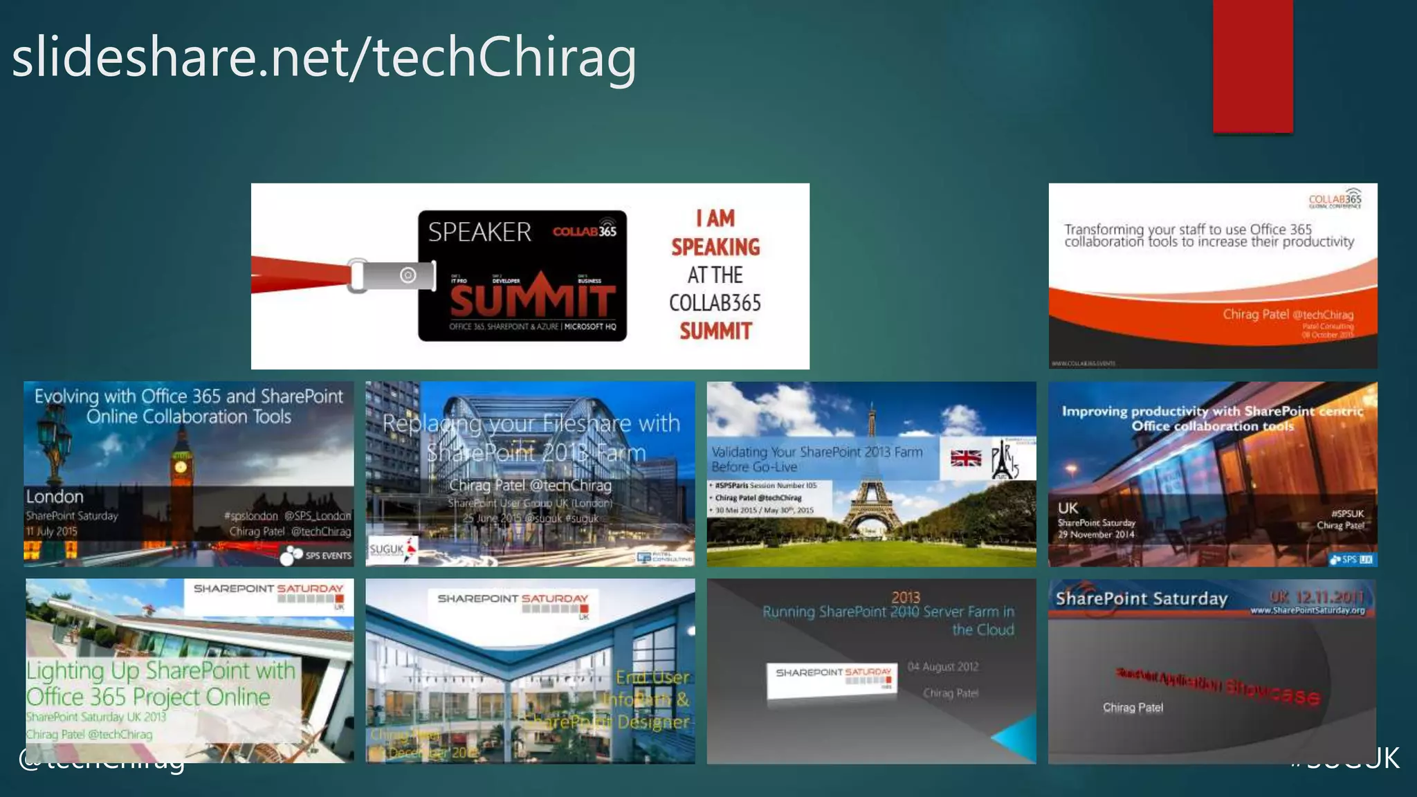 #SUGUK@techChirag
slideshare.net/techChirag
 