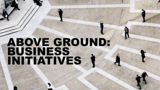 ABOVE GROUND:
BUSINESS
INITIATIVES
 
