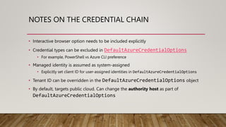 Passwordless Development using Azure Identity | PPTX