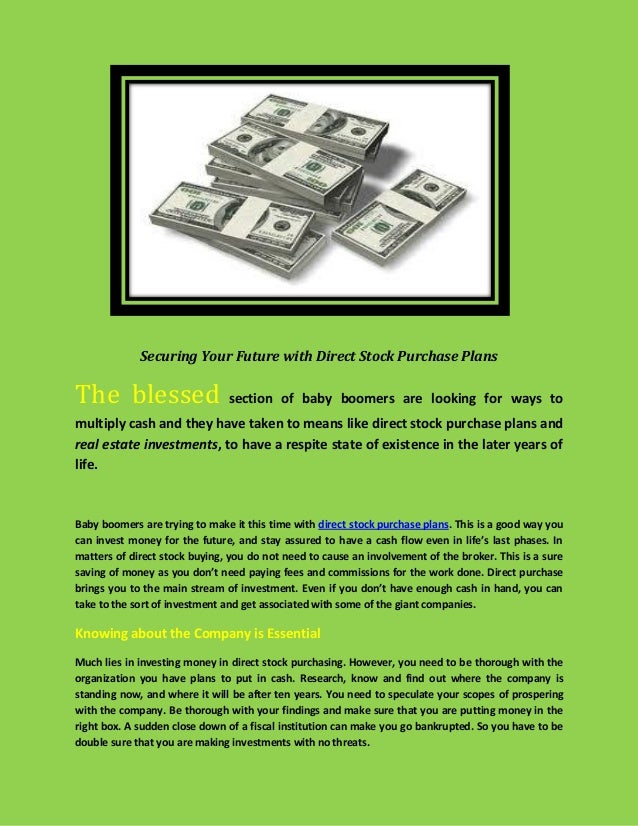 Securing your future with direct stock purchase plans