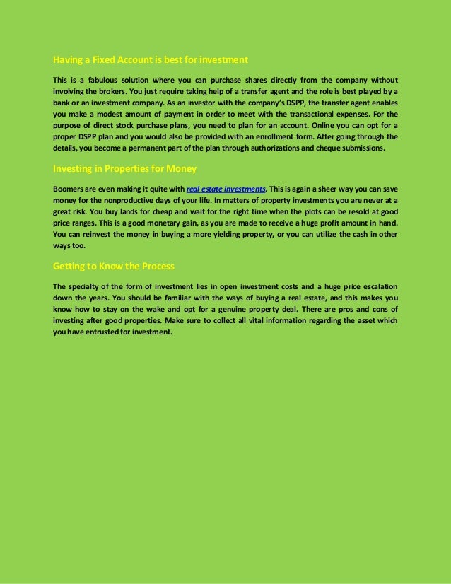 Securing your future with direct stock purchase plans