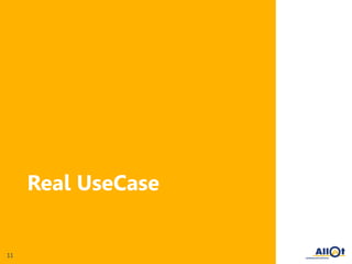 11
Real UseCase
 