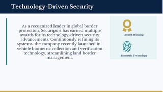 Securiport - Delivers Advanced Border Security Solutions | PDF