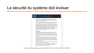 La sécurité du système doit évoluer
Source: https://media.defense.gov/2022/Sep/07/2003071836/-1/-1/0/CSI_CNSA_2.0_FAQ_.PDF
 
