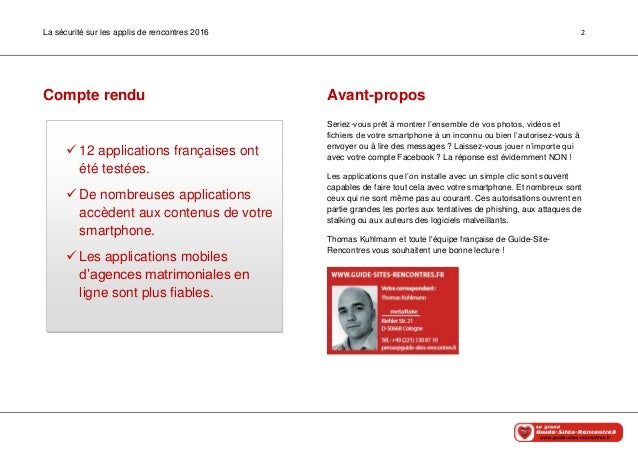 Sécurité de rencontres en ligne