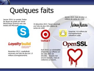 Securite applicative et SDLC - OWASP Quebec - 15 avril 2014 