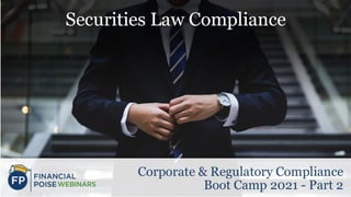 What is Securities Compliance