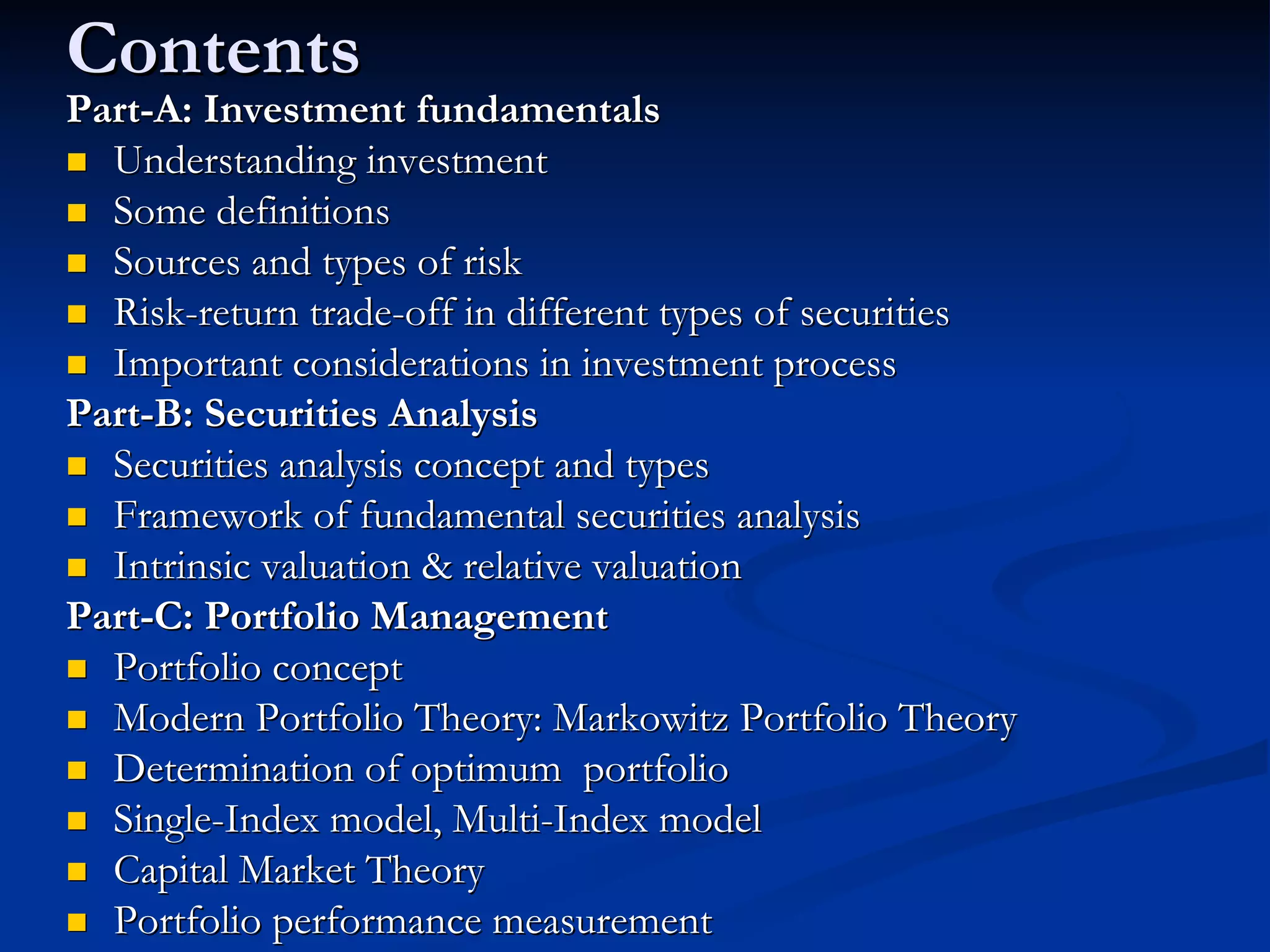 Securities analysis and portfolio management | PDF