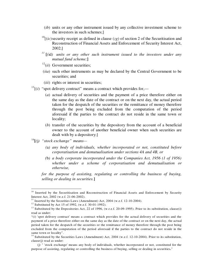 Securities Contract Regulation Act, 1956