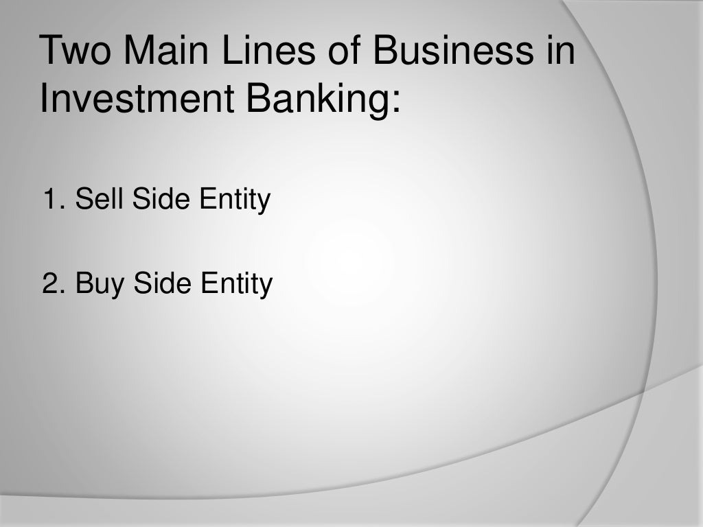 Securities firm vs. Investment banks (Capital Market)