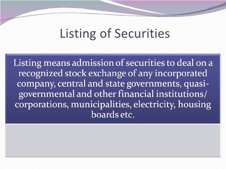 Securities Law And Regulation