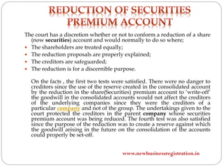 Securities premium account Slide 8