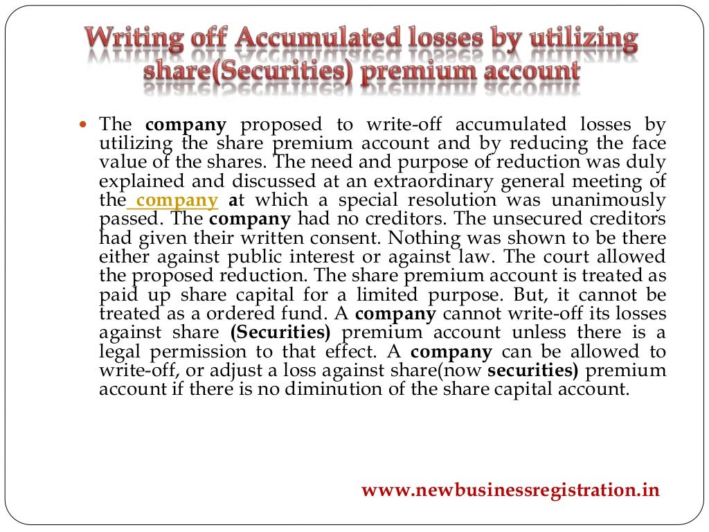 Securities Premium Account
