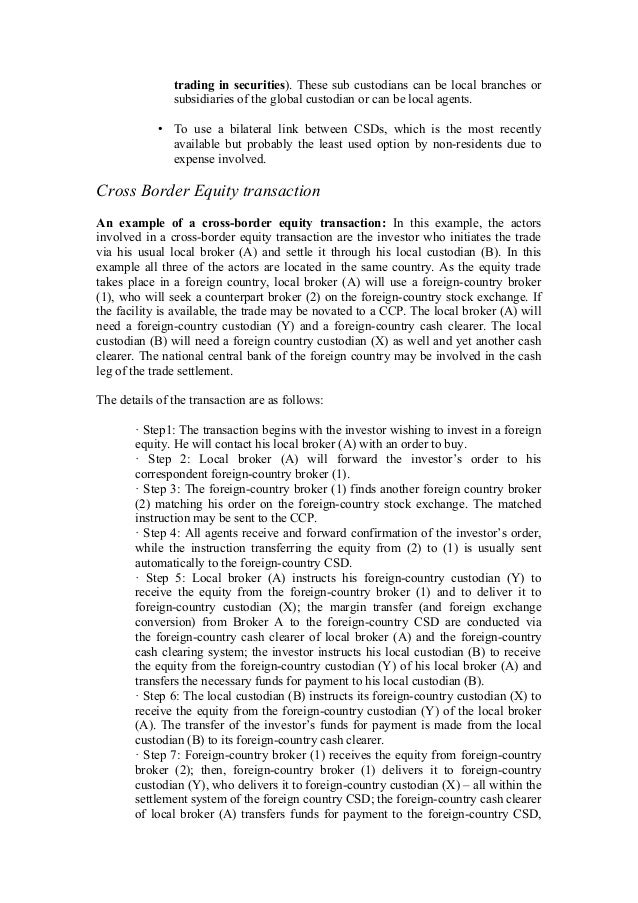 Equity option trade settlement process