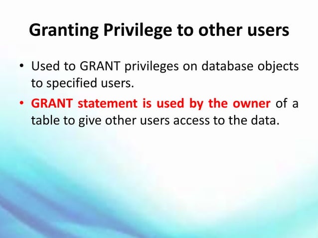 Security in Relational model | PPT