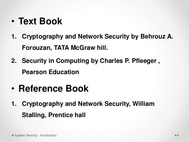 System security forouzan farahani