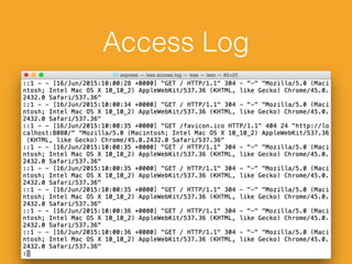 Access Log
 