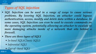 Computer security Description about SQL-Injection and SYN attacks | PPTX