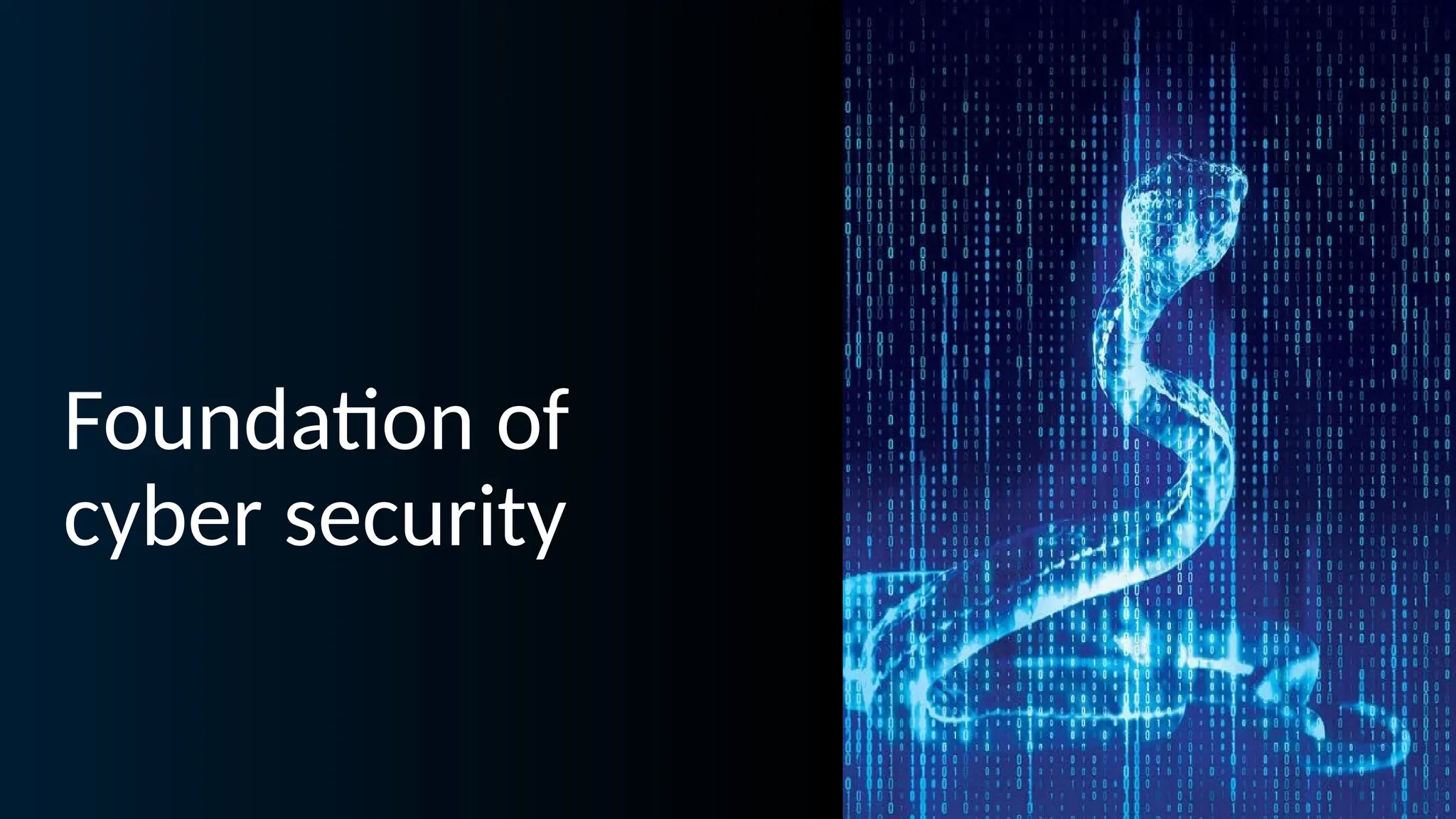 Foundation of
cyber security
 