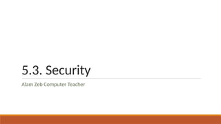 Security BS computer science presentation | PPTX