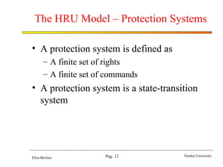 the hru model copy presentation for access control | PPT