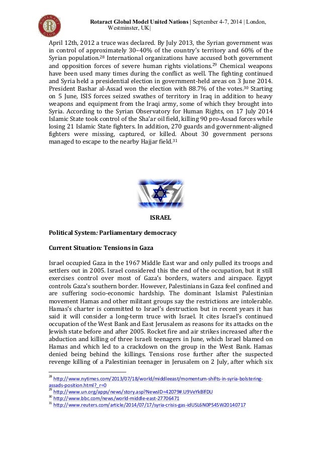 Security council study guide on Rotaract MUN 2014 London Westminster